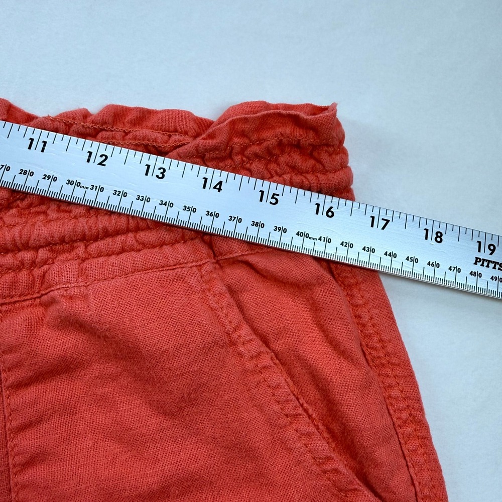 Roxy Oceanside Coral Pink Linen Blend Wide Leg Drawstring Beach Pants Womens M - Picture 12 of 16